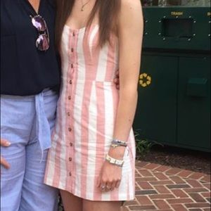 forever 21 pink and white stripe sundress
